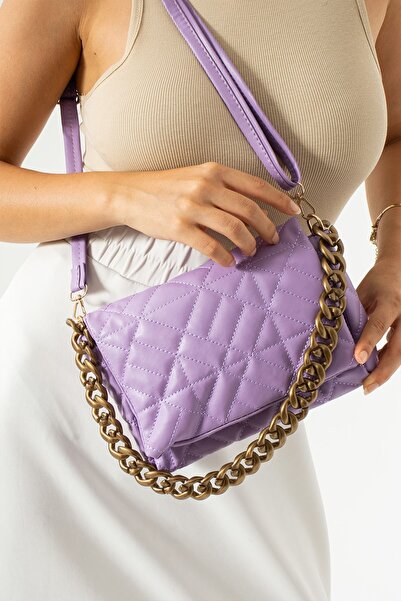 NWR BAGS Lila Kadın Omuz Ve Çapraz Çantası 16x27 Ebatında