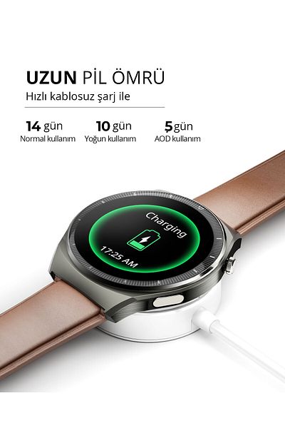 AUKEY Sw-2U-Gy Smart Watch 3.6cm Amoled Screen and 15 Days Battery Life Ip68 Gray