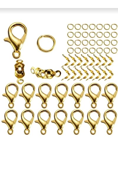 SESİKA HOBİ 500 Parça Takı Seti Gold Renk Papağan Halka Düğüm Kapama  Kolye B...