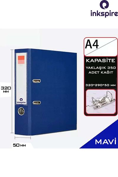 inkspire 1Pcs Narrow Office Folder - with Ring, Plastic Paperwork File Organizer Locked Pp