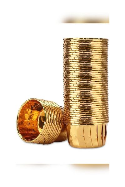 Ambalaj Evi Metallic Gold Muffin Cup and 25 Cupcake Papers