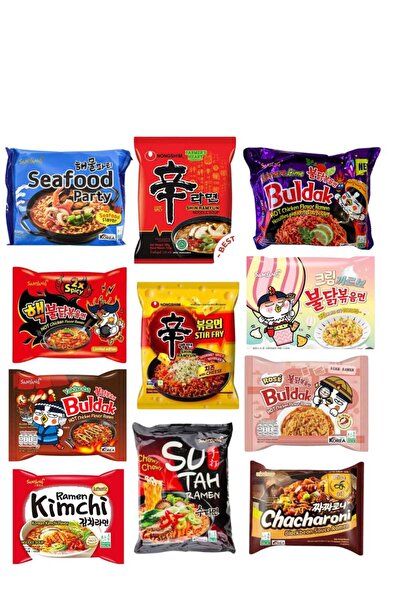 buldak Ramen 7 Flavor (Carbo + 2X spicy + Cheese + Acılı + habanero lime .. )