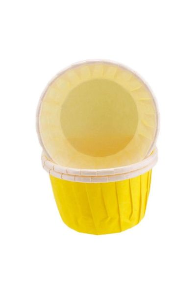Ambalaj Evi Yellow Muffin Cup - 25 Muffin and Souffle Baking Capsules