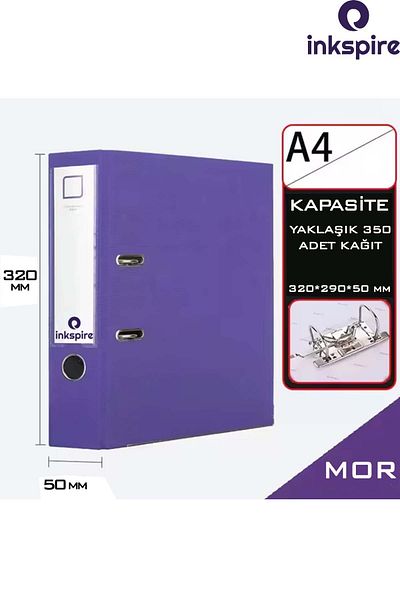inkspire 1Pcs Narrow Office Folder - with Ring, Plastic Paperwork File Organizer Locked Pp