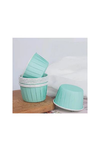 Ambalaj Evi Mint Green Muffin Cup - 25 Muffin and Soufflé Baking Capsules