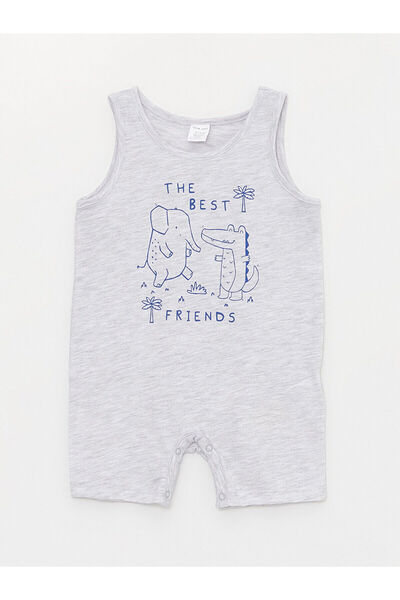 LC Waikiki Lcwk Crew Neck Printed Baby Boy Jumpsuit