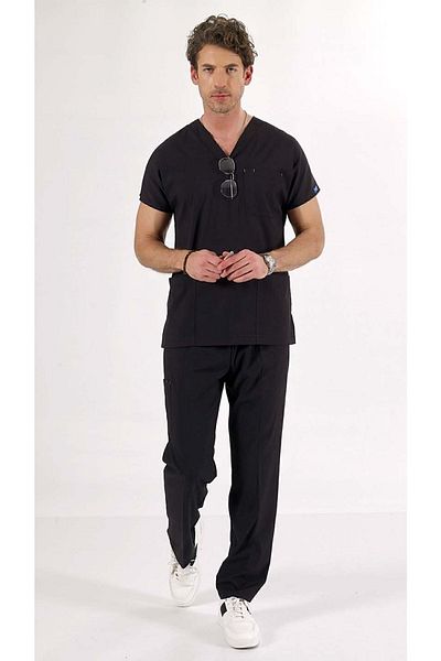 Uçak Medikal Costum de chirurgie Black Lycra AIRPLANE MEDICAL Core Flex