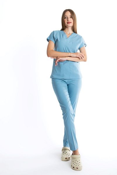 Uçak Medikal Costum chirurgical Alice Blue Lycra