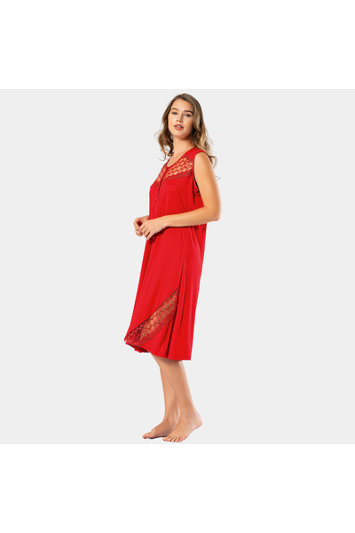 TÜREN Women's Oversized Nightgown 3124/Red