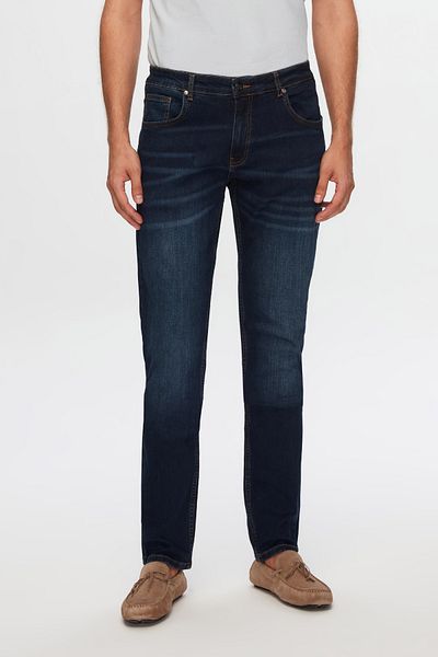 D'S Damat Slim Fit kék egyenes csőszárú farmer nadrág