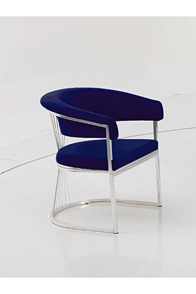 Rozexi Rio Çay Seti Tekli Koltuk Sandalye Berjer Oturma Odası Kafe Antre Hol Ofis Krom Metal