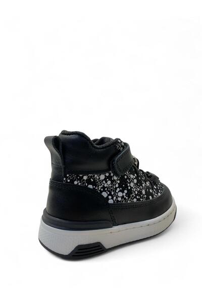 Tuğba Ortopedi 6088 Ortopedik % 100 Hakiki Deri Kız Bebek Siyah/Beyaz Baskılı bot