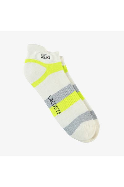 Lacoste Women's Striped Ecru Socks
