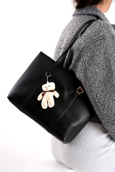 NWR BAGS Geanta de umar si umar neagra pentru femei Dimensiune 25x34