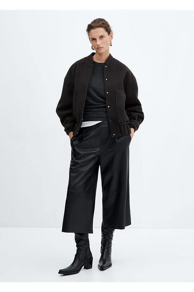 MANGO Woman Jacheta Bomber - Model Oversize pentru Iarna