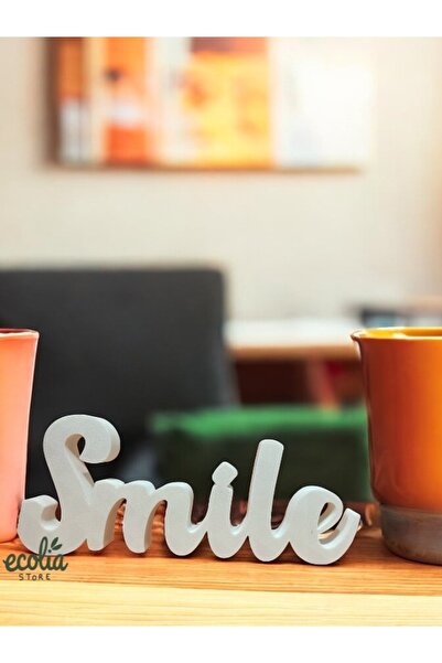 Main Collectibles Smile Yazılı (Gülümse) Dekoratif Obje- Hediyelik Eşya