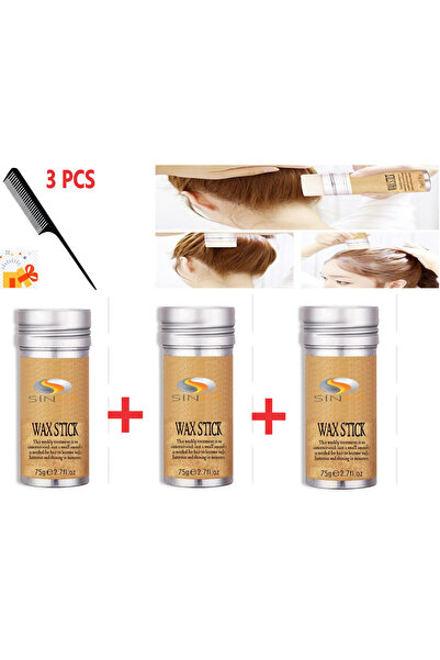 SİNKA Stick Wax Saç Sabitleyici Hair 75gr Unisex Ultra Etkili (3 ADET ) + Tar...