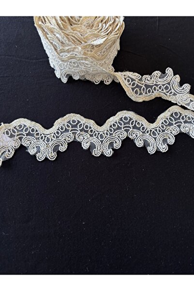 Butik Fransız kortlu dantel 11 metre imza Tekstil 8 cm en