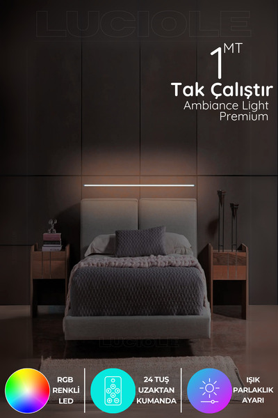 luciole Rgb Led Abajur Aplik Gece Lambası Lambader Renkli Uzaktan Kumandalı Işık - Ledtube6