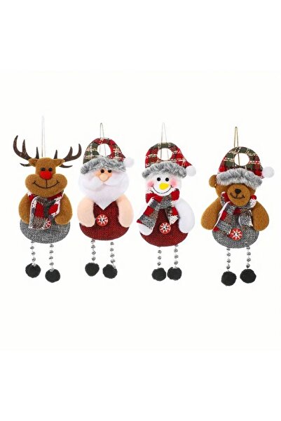 PİRAMİGO Noel süslemesi seti - Noel Baba, Kardan Adam, geyik ve ayı süsleri