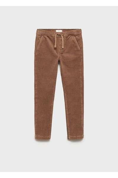MANGO Kids Κοτλέ παντελόνι με λάστιχο στη μέση