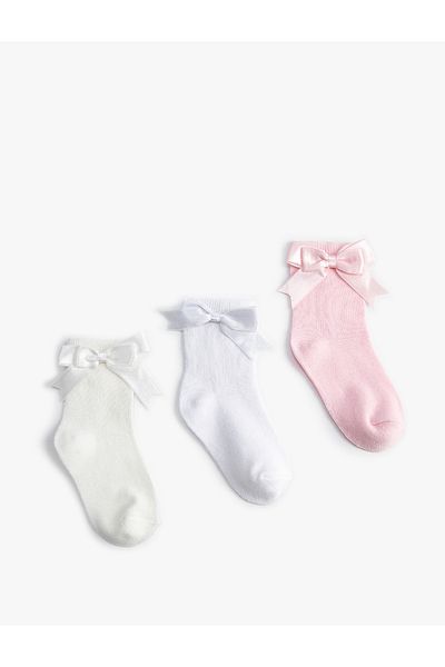 Koton Bow Detailed 3-Piece Socks Set