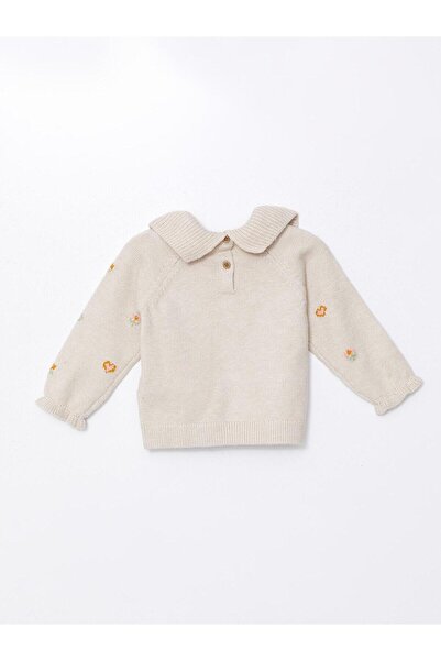 LC Waikiki LCW baby Bebe Yaka Desenli Kız Bebek Bluz ve Tayt 2'li