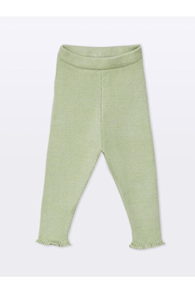 LC Waikiki LCW baby Bebe Yaka Desenli Kız Bebek Bluz ve Tayt 2'li