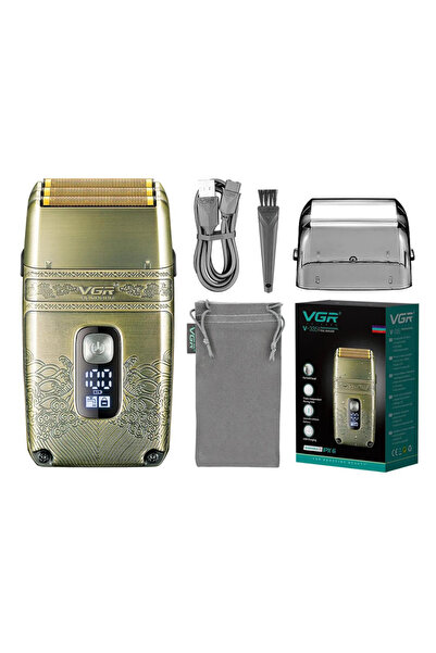 VGR sakal yanak ve kafa tıraş makinesi şarj edilebilir üçlü Blade sıfır yanak...