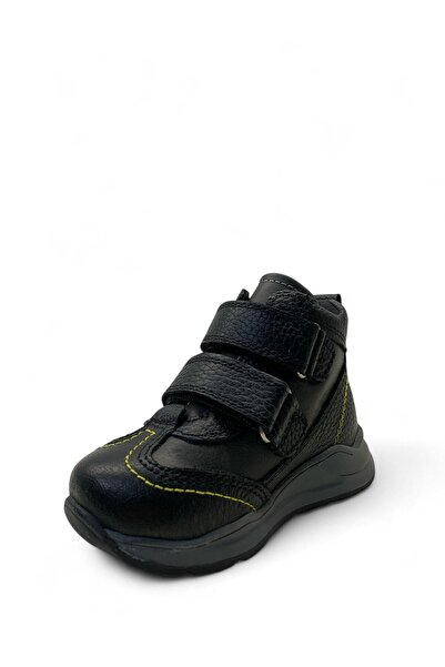 Tuğba Ortopedi Ortopedi 416 Ortopedik % 100 Hakiki Deri Erkek Bebek Siyah Sarı Bot