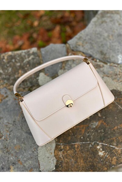 SHIKIRTI حقيبة كتف نسائية بغطاء ذهبي اللون - قفل للإغلاق