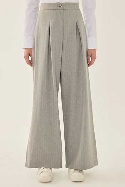 Hiccup Pantaloni largi cu dungi cu talie înaltă