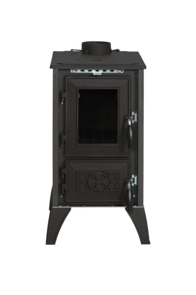METEHAN MANGAL SOBA Döküm Hazneli Mat Siyah Hava Ayarlı İGLO ŞÖMİNE SOBA