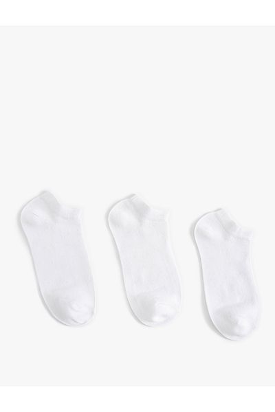 Koton Set of 3 Cotton Blended Invisible Socks - Multicolored