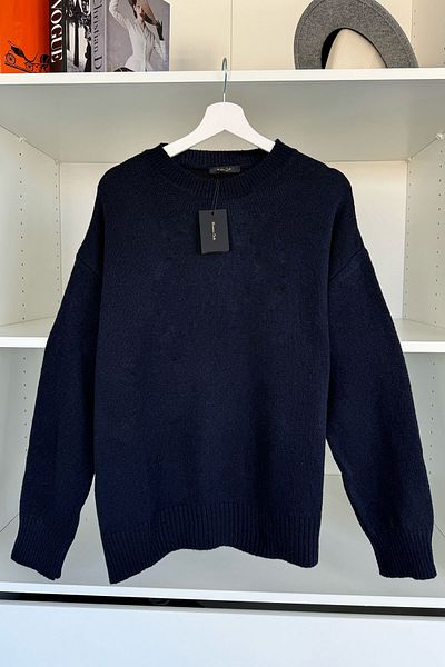 MAGARDE Pulover original de bază cu gât crew - ALBASTRU ÎNCHIS