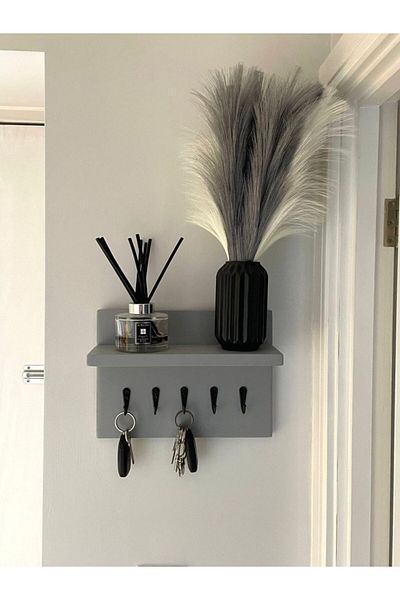 Efem Dekor Hook Wooden Keychain Hallway Entrance Hanger Wall Coat Rack Hanger Clothes