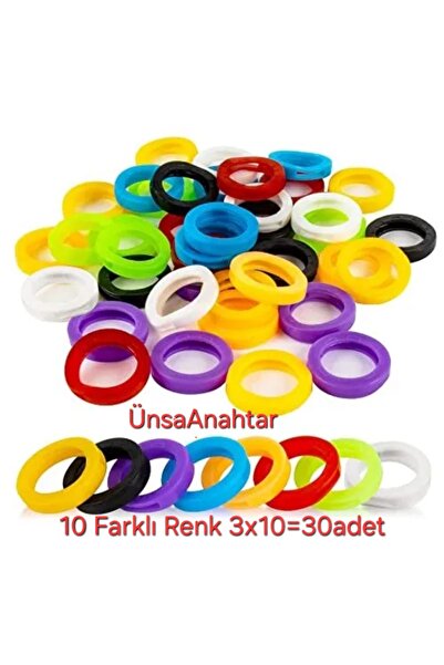 ÜNSA Anahtar 30x Κάλυμμα κεφαλής κλειδιού από σιλικόνη, εύκαμπτο ελαστικό κάλ...