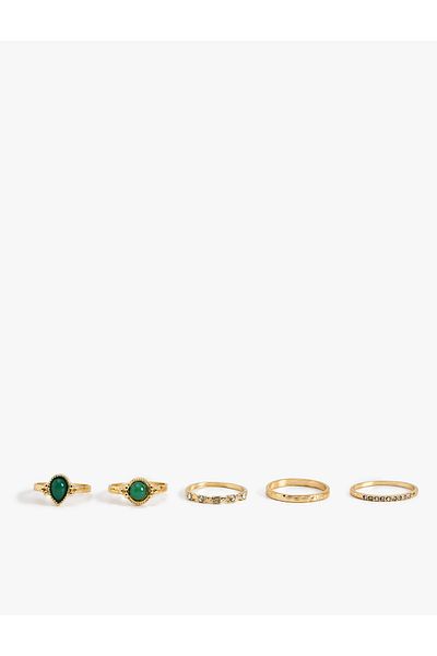 Koton Set of 5 Rings with Stone Detail