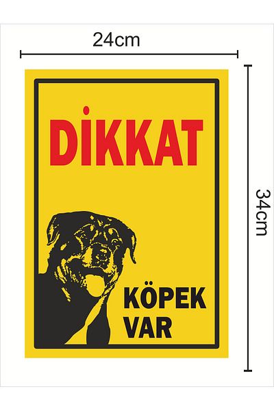zafrakreklam Caution Dog Present 24X34Cm Pvc Sign Board