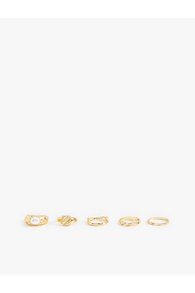 Koton Set of 5 Pearl Detailed Rings