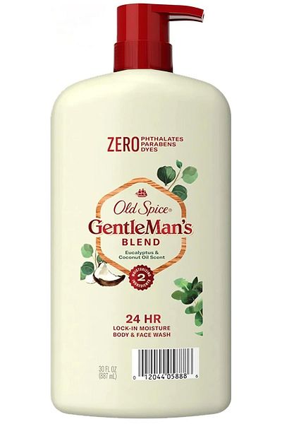 Old Spice Gentle Man's 887ml Body and Face Shampoo with Eucalyptus and Coconut Oil