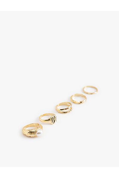 Koton Set of 5 Pearl Detailed Rings