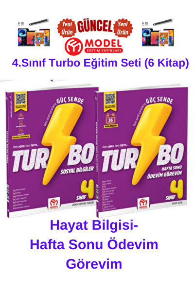 Ens Yayıncılık Model Eğitim Yayınları Güncel 4.Sınıf Turbo Eğitim Seti(6 Kitap)T-M1-M2-F-H-HÖG+Kalem 2025-2026