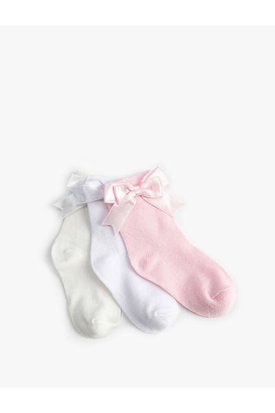 Koton Bow Detailed 3-Piece Socks Set