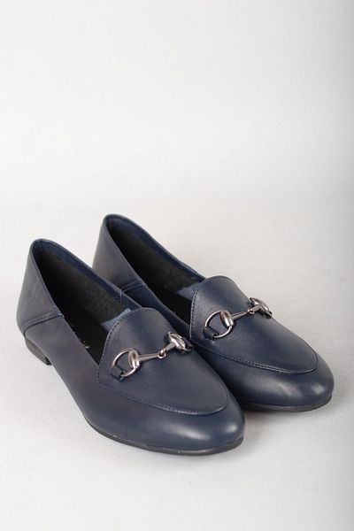 SEÇ KUNDURA Γυναικεία παπούτσια μπαλαρίνας Navy Blue Select 011 από γνήσιο δέρμα