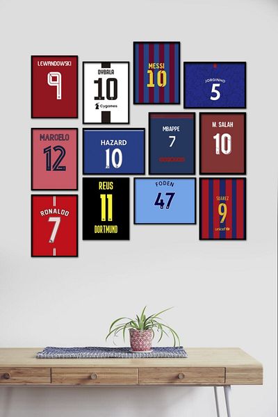 TABLOX Fotbalisti celebri Fotbal 12 Piese MDF Tablo