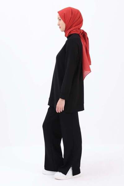 ALLDAY Black-Garni Pleated Tunic