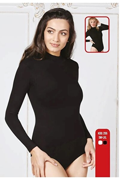 emseytrend Боди с дълъг ръкав и закопчаване с тик-так копчета (кука) Half Tur...