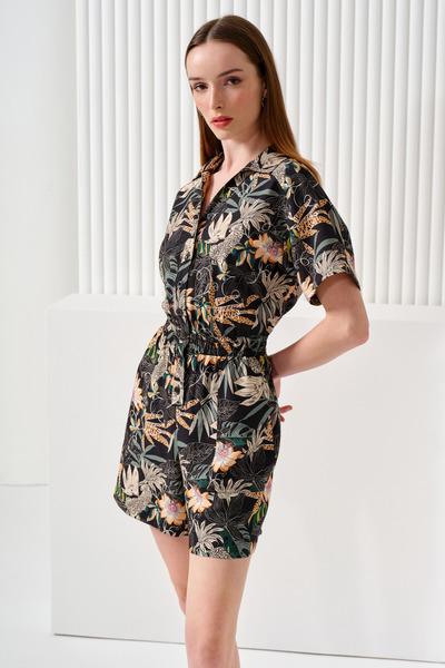 Naramaxx Gömlek Yakalı Kısa Tulum