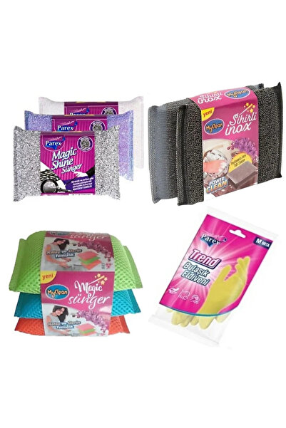 incirop Inox Paslanmaz Çelik Telli Sihirli Bulaşık Sünger Set